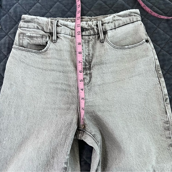 Good American Jeans Women’s 2 26 Straight Distressed Gray Good Boy Washed Z - Picture 7 of 9